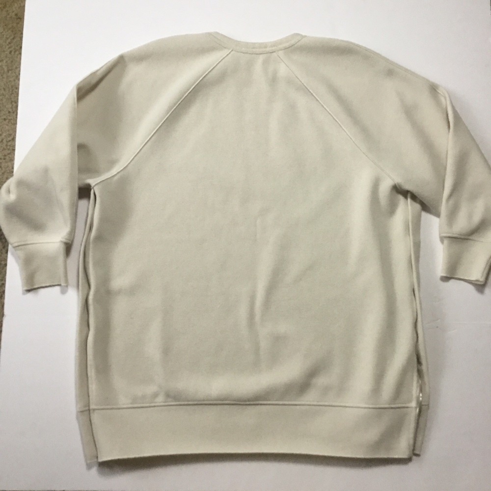 Zara Womens Size Small Off White/Light‎ Beige Oversized Sweatshirt - Picture 7 of 10